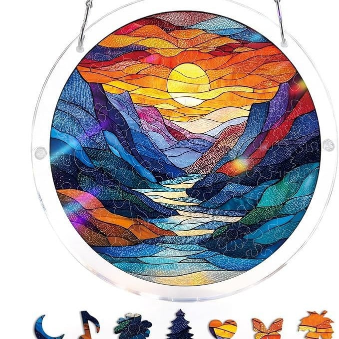 🔥LAST DAY 45% OFF ☀️🛍️Acrylic Jigsaw Puzzle Suncatcher 80 Pieces