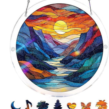 🔥LAST DAY 45% OFF ☀️🛍️Acrylic Jigsaw Puzzle Suncatcher 80 Pieces
