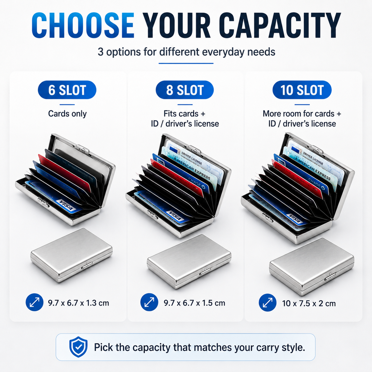 🔒RFID Blocking Metal Card Holder
