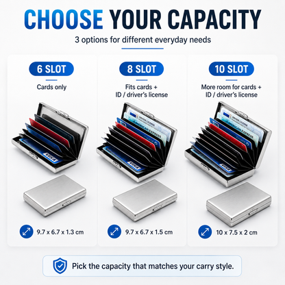 🔒RFID Blocking Metal Card Holder