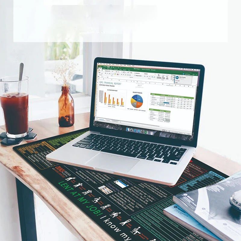 Stain-Resistant Anti-Slip Shortcut Desk Pad for Office