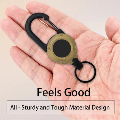 ⚡ Heavy‐Duty Retractable Keychain – Strong Retractable Key Holder with Steel Cable, Belt Clip, and 360° Swivel