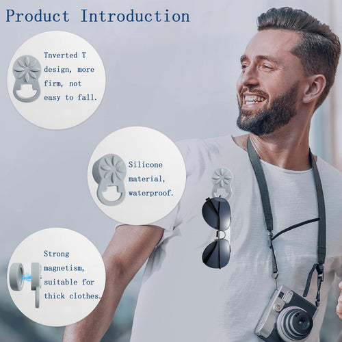 Magnetic Glasses Holder for Clothes