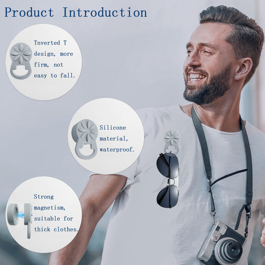 Magnetic Glasses Holder for Clothes