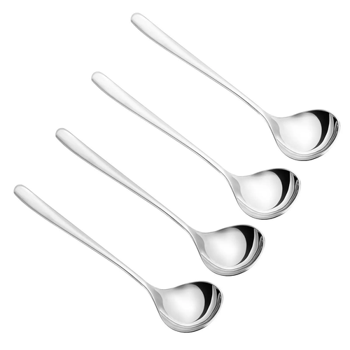 🍲 4/6 PCs Stainless Steel Soup Spoon Set