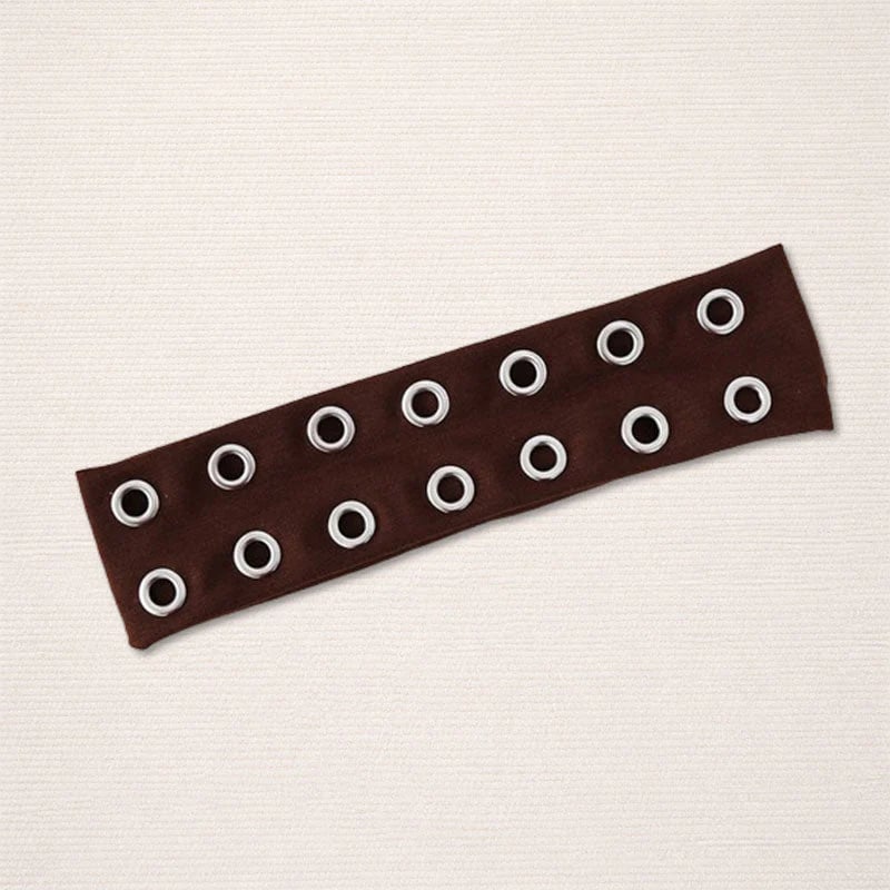 🖤 Punk Rivet Fashion Headband ⚡