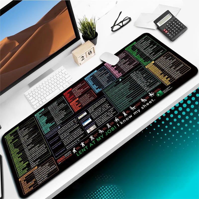 Stain-Resistant Anti-Slip Shortcut Desk Pad for Office