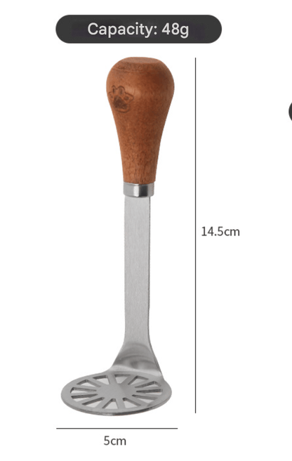🍽️ Master the Art of Mashing✨ 2-Pack Stainless Steel Mini Mashers with Wooden Handles - For Smooth, Effortless Perfection!
