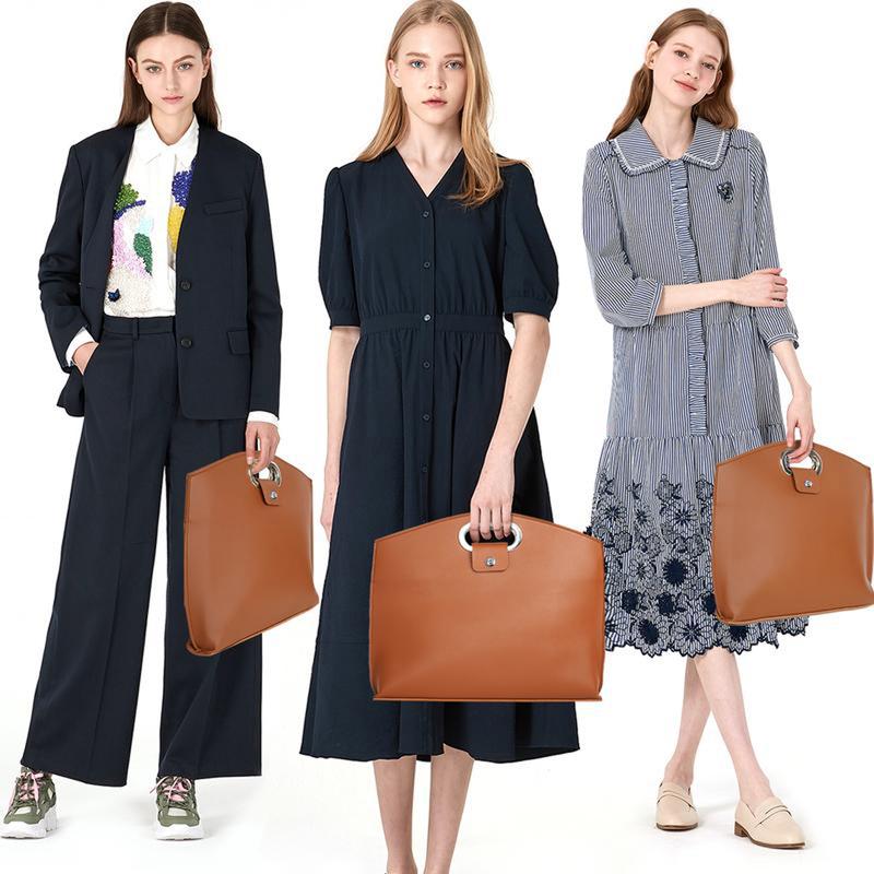 The 2-Piece Set:  Sophisticated Business Waterproof Leather Laptop & Tote Set