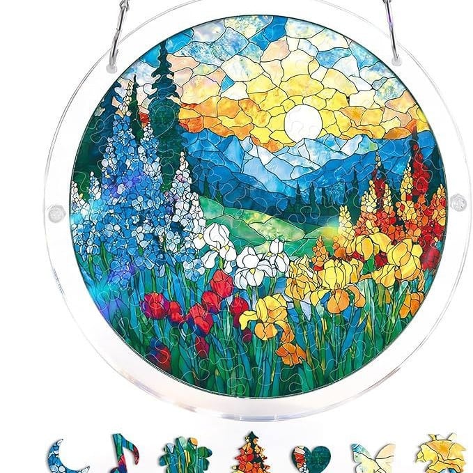 🔥LAST DAY 45% OFF ☀️🛍️Acrylic Jigsaw Puzzle Suncatcher 80 Pieces