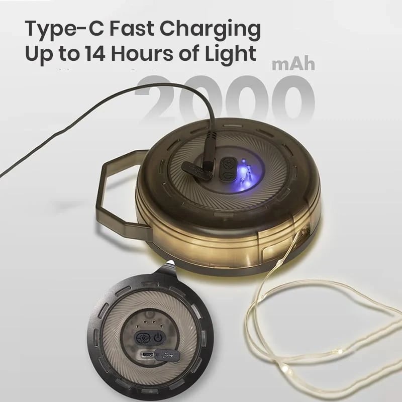 Retractable Camping Light – Lantern & String Lights in One