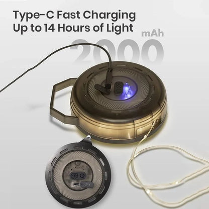Retractable Camping Light – Lantern & String Lights in One