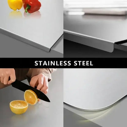 🔥Premium Stainless Steel Chopping Board – Non-Slip, Durable, Hygienic Kitchen Cutting Board