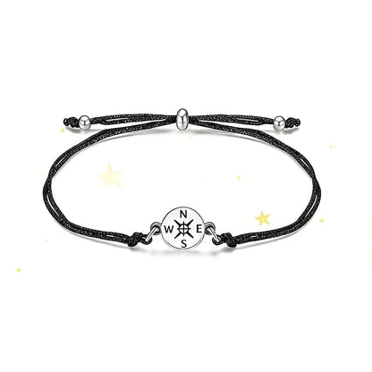 Graduation Compass Bracelet for Class of 2026 – Inspirational Gift for Her Him, High School College 8th Grade Graduate, Stainless Steel with Heartfelt Card & Graduation Cap Box
