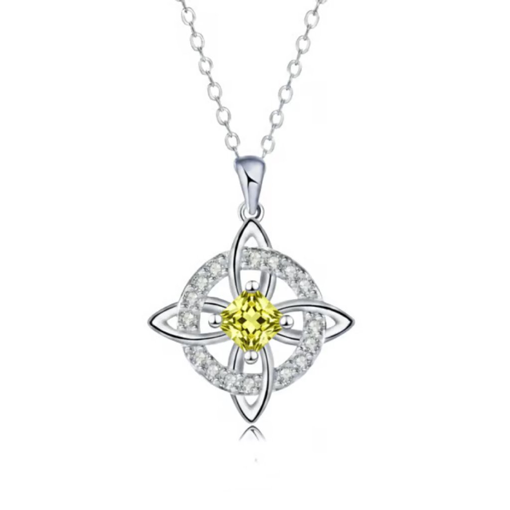 Mystical Birthstone Witches Knot Necklace – Natural Crystal🔮💞Protect Your Loved Ones