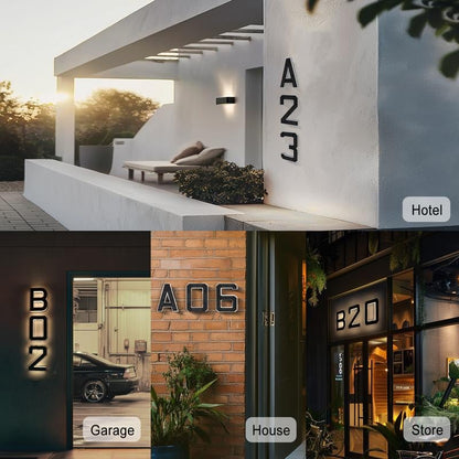 ✨ 9-inch Lighted House Numbers for Outside