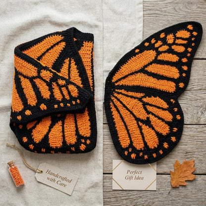Monarch Butterfly Cardigan – Handcrafted Statement Piece 🦋