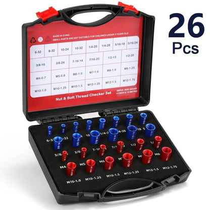 🔥44Pcs Alloy Nut and Bolt Thread Inspector
