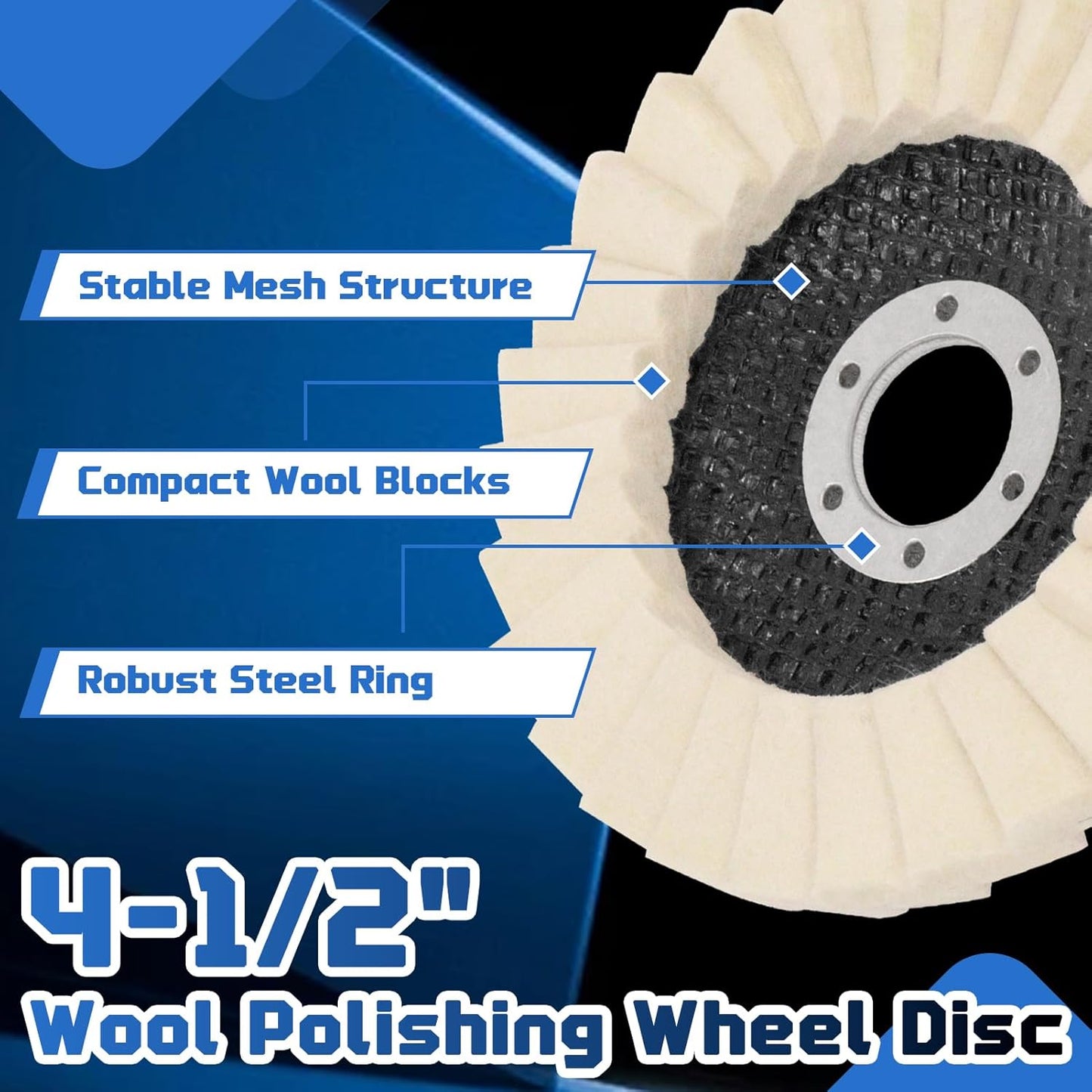 💥Industrial-Grade High-Density Compressed Wool Polishing Disc
