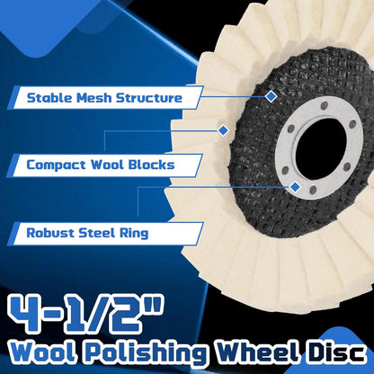 💥Industrial-Grade High-Density Compressed Wool Polishing Disc