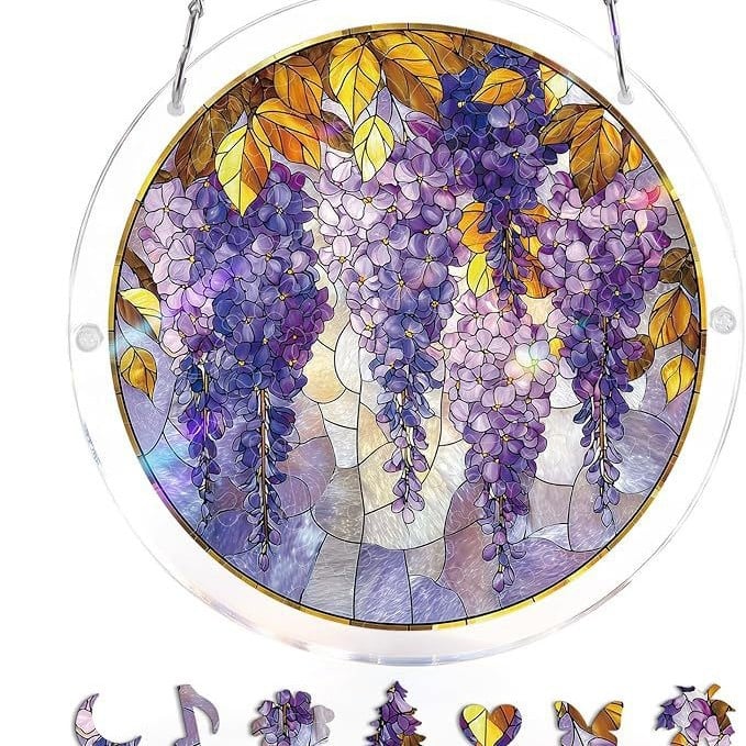 🔥LAST DAY 45% OFF ☀️🛍️Acrylic Jigsaw Puzzle Suncatcher 80 Pieces