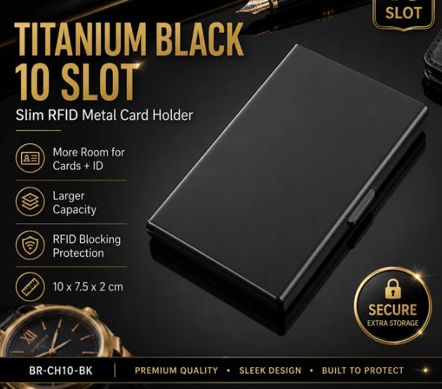 🔒RFID Blocking Metal Card Holder