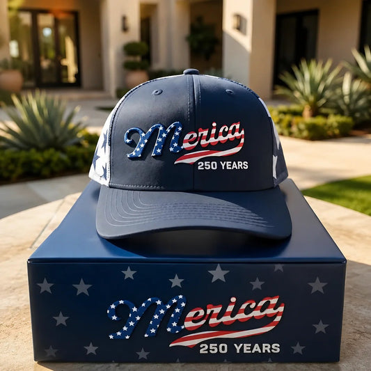 🔥49% OFF-🇺🇸 ’Merica 250 Years Embroidered Mesh Back Trucker Hat