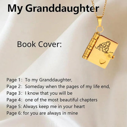 ❤️For Granddaughter - The Most Beautiful Chapter Book Necklace