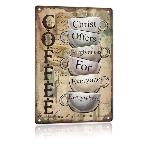Christ Offers Forgiveness for Everyone Metal Sign