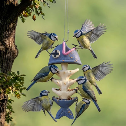 🐟🐦Fish Bones Hanging Bird Feeder