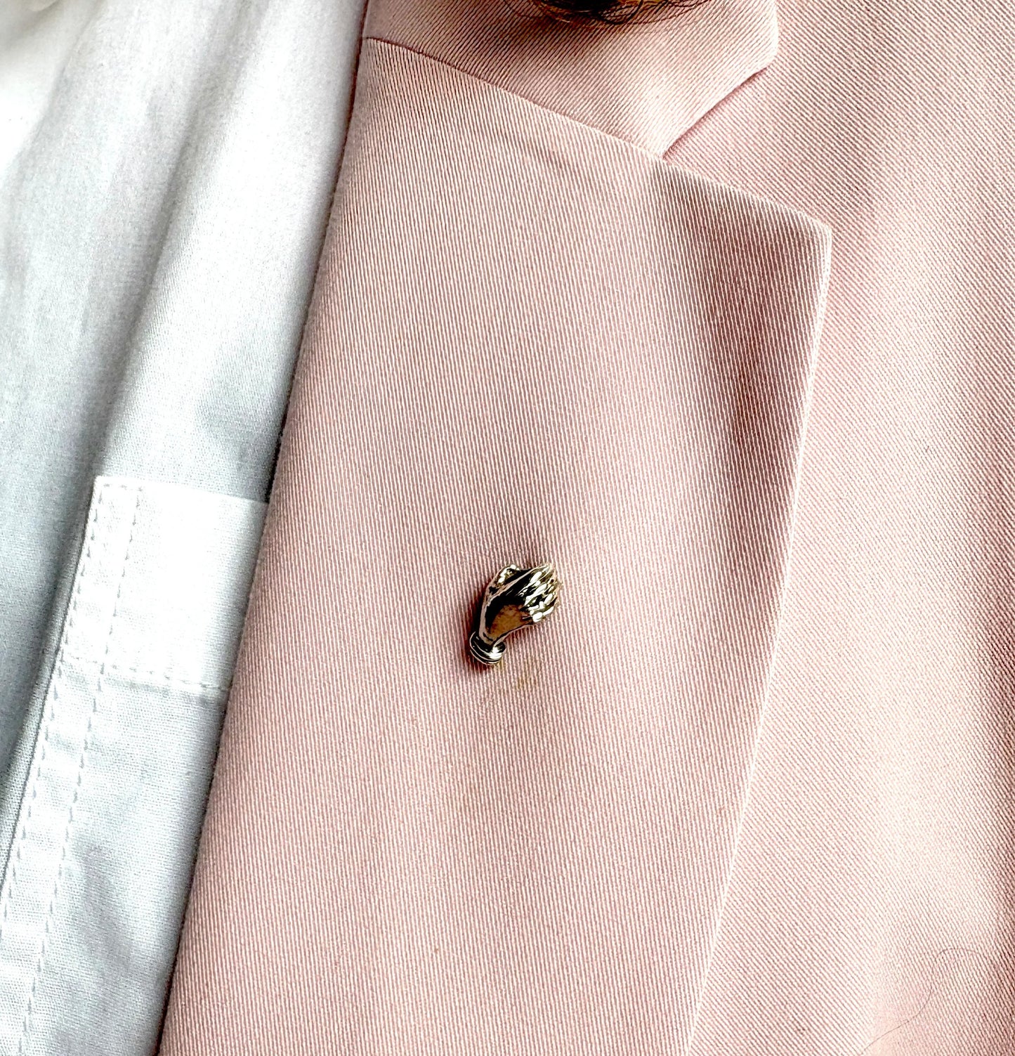 Holding Flowers Hand Lapel Pin