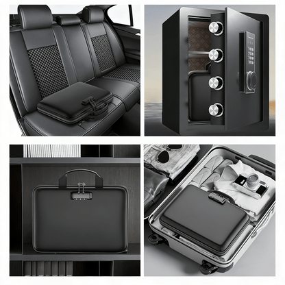Hard-Shell Fireproof & Waterproof Document Organizer with Lock