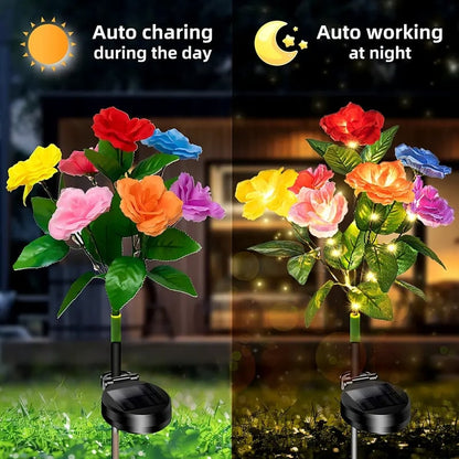 🎁Promotion 49% OFF🔥☀️2026 NEW Solar Simulated Garden Lights,upgraded solar panels, dustproof and waterproof