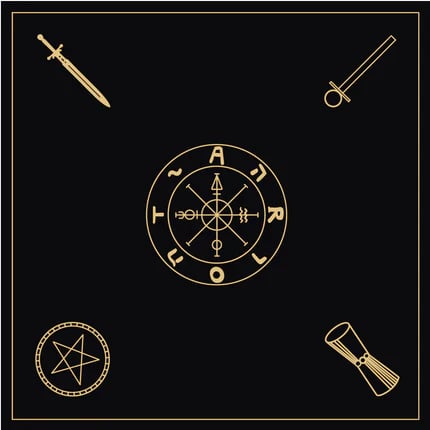 ✨ Witchy Cauldron Tarot Card Set – Rose Gold Accents, Complete Guide Book & Velvet Pouch 🎴📖