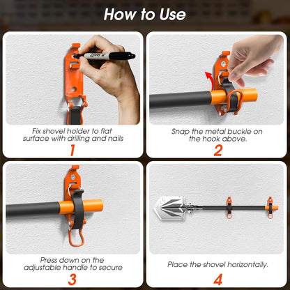 ⚡🛠️ Heavy Duty Metal Rubber Shovel Mount Kit