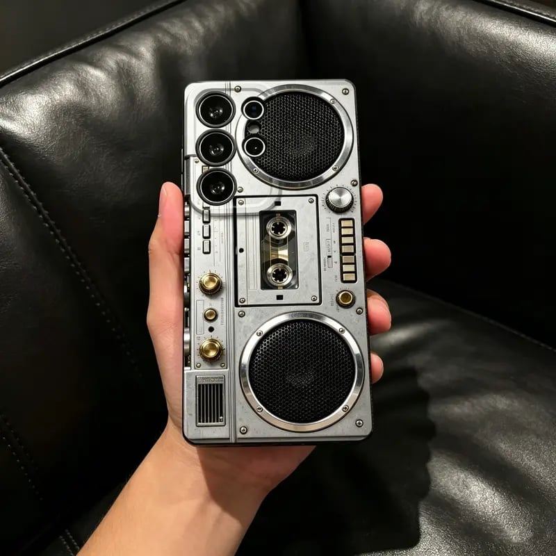 🔥Hot Sale 49% off🌟📼 Retro Cassette Player Pattern Silicone Phone Case Applicable to the Iphone