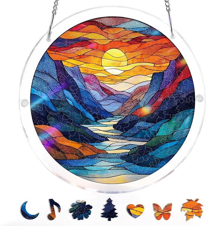 🏆Last Day Promotion 49% OFF☀️🧩Acrylic Jigsaw Puzzle Suncatcher 80 Pieces