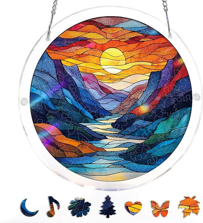 🏆Last Day Promotion 49% OFF☀️🧩Acrylic Jigsaw Puzzle Suncatcher 80 Pieces