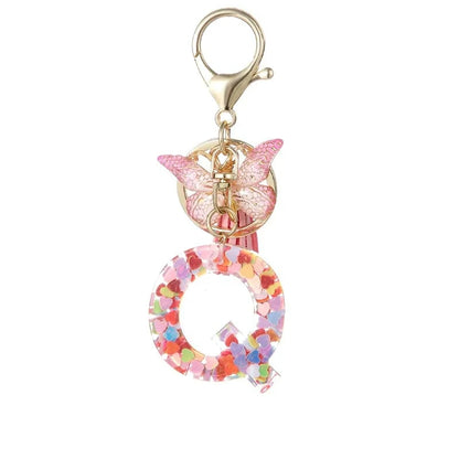 🔥Butterfly Letter Keychain Tassel Design Vibrant Durable Lightweight Gift(2 pcs)