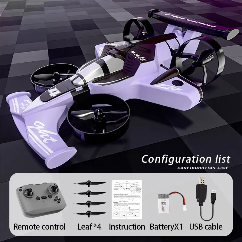 RC Car & Plane 2-in-1 – Remote Control Land & Air Vehicle with 360° Drift Tires, One-Touch Takeoff & 3 Speeds