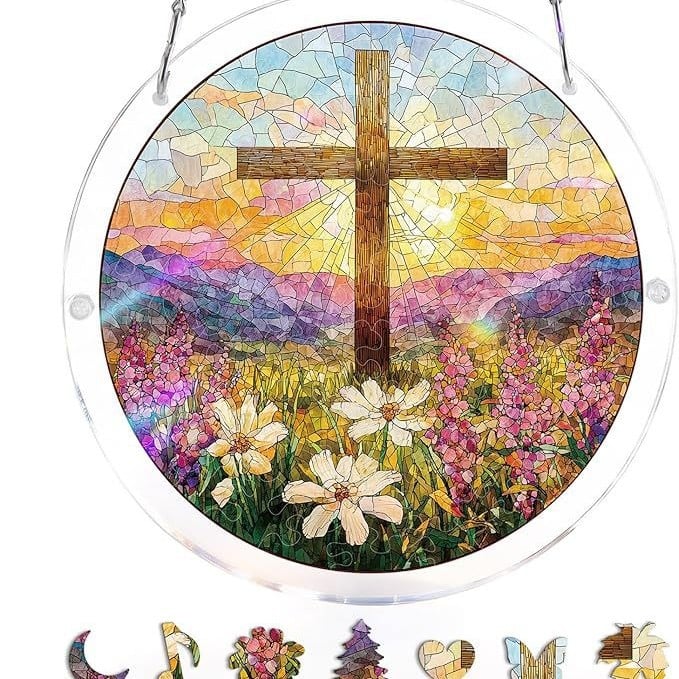 🔥LAST DAY 45% OFF ☀️🛍️Acrylic Jigsaw Puzzle Suncatcher 80 Pieces