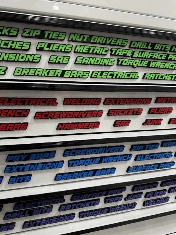 🎁🎁QRT Toolbox Drawer Tags