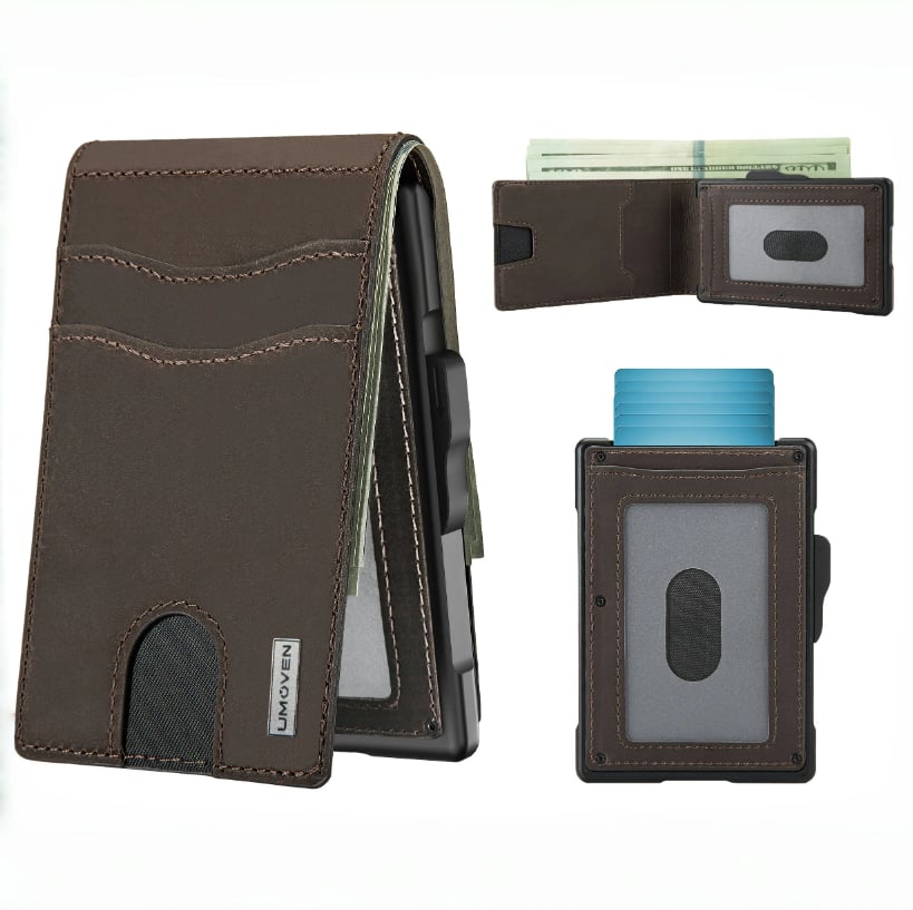 ⚡Hot Sales 49% OFF🔥Pop-Up Aluminum Wallet for Men – RFID Blocking, Slim Leather Front Pocket, Cash Slot & ID Window, Gift Box Included