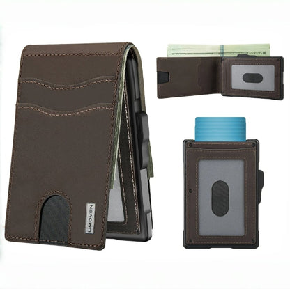 ⚡Hot Sales 49% OFF🔥Pop-Up Aluminum Wallet for Men – RFID Blocking, Slim Leather Front Pocket, Cash Slot & ID Window, Gift Box Included