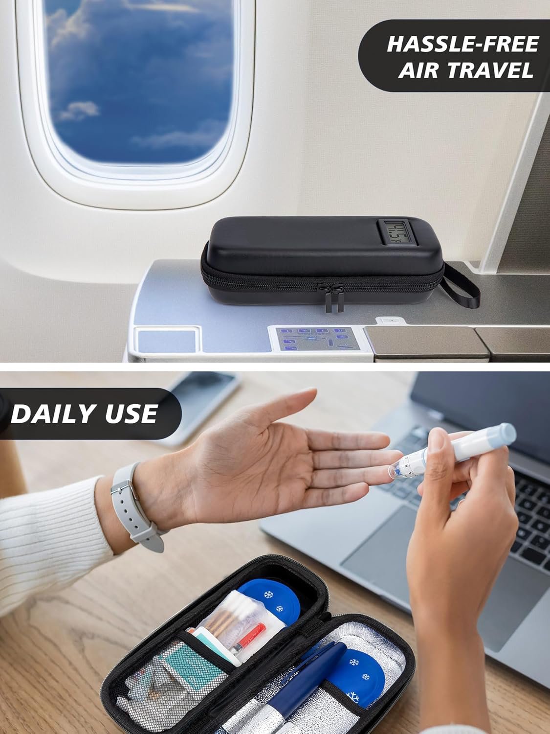 ❄️Insulin Cooler Travel Case with Temperature Display