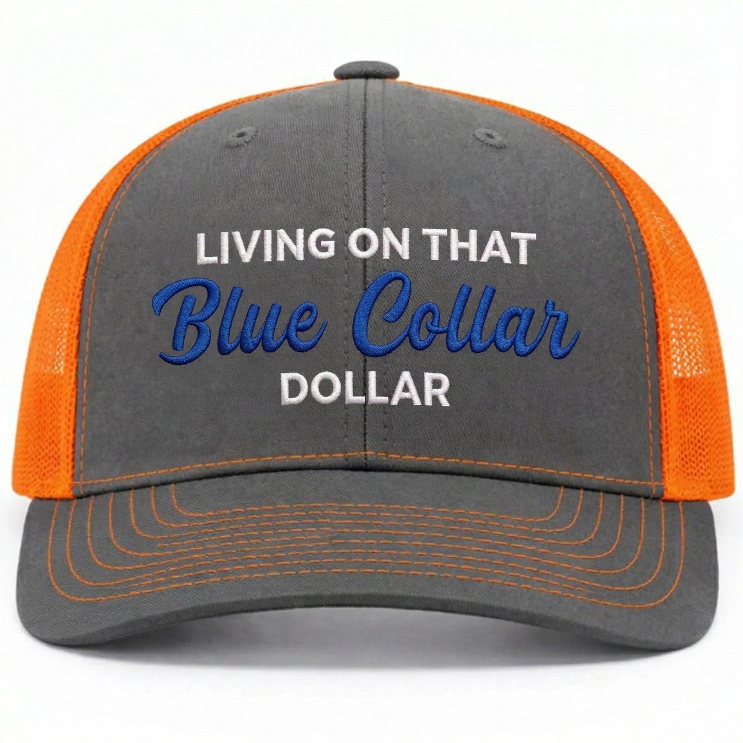 🛠️🧢Blue Collar Dollar Trucker Hat – Proud Workwear Cap