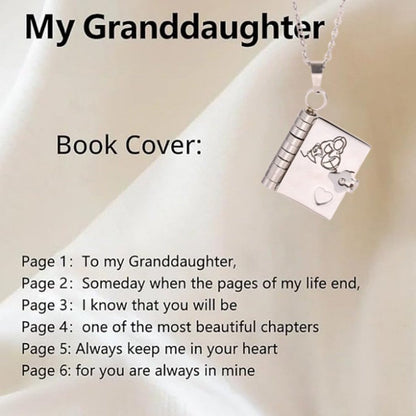 ❤️For Granddaughter - The Most Beautiful Chapter Book Necklace