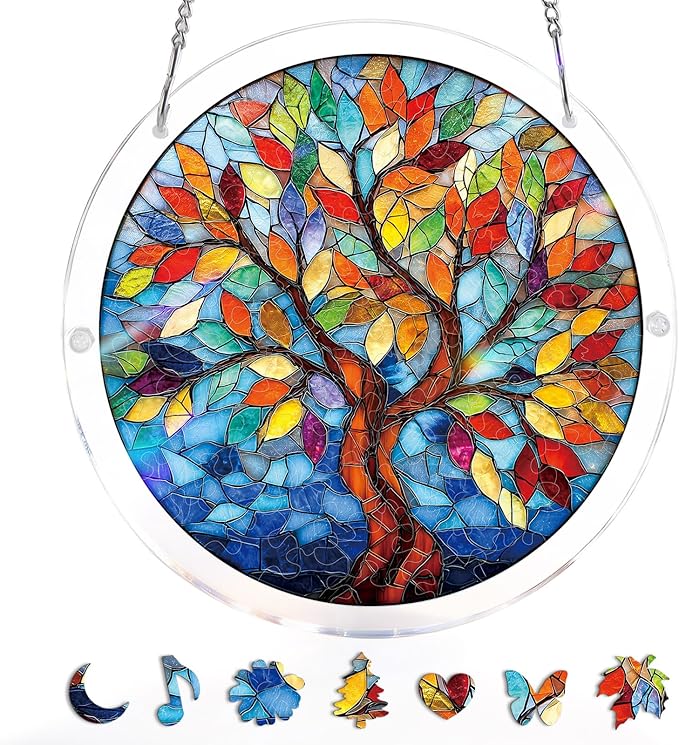 🏆Last Day Promotion 49% OFF☀️🧩Acrylic Jigsaw Puzzle Suncatcher 80 Pieces