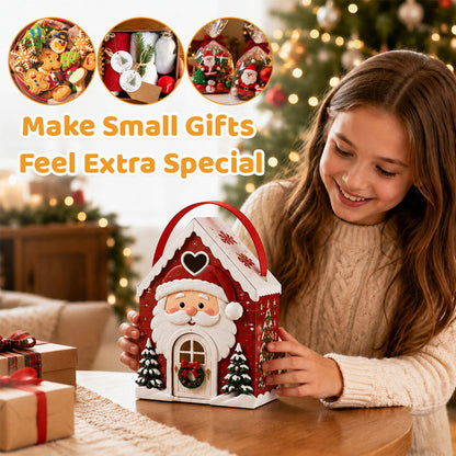 Christmas Cottage Handle Gift Box – 3D Festive Candy & Cookie Gift Packaging Box
