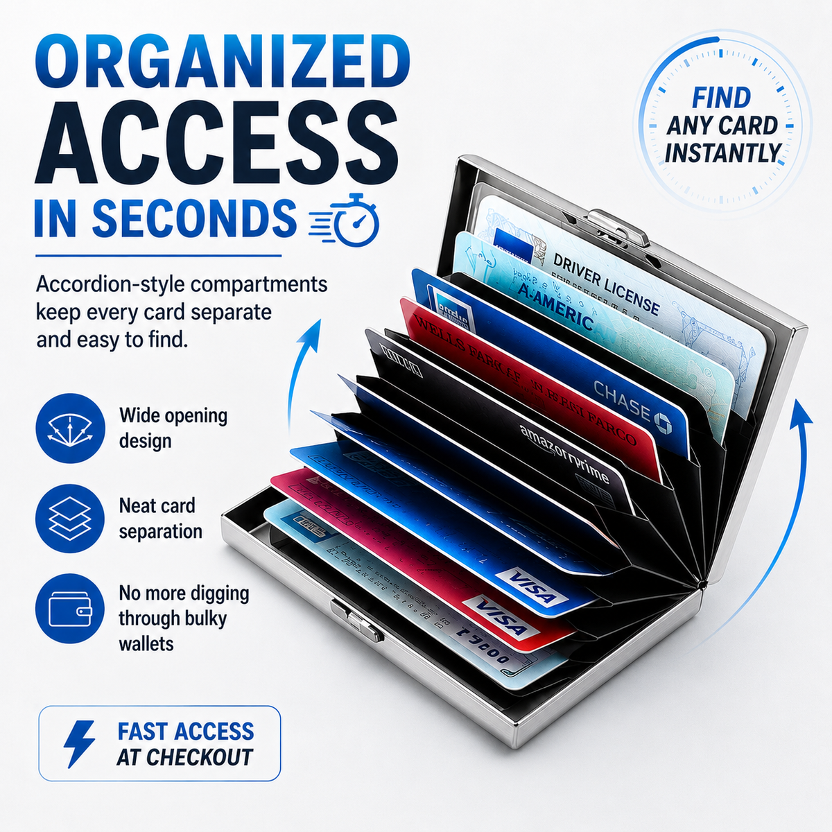 🔒RFID Blocking Metal Card Holder